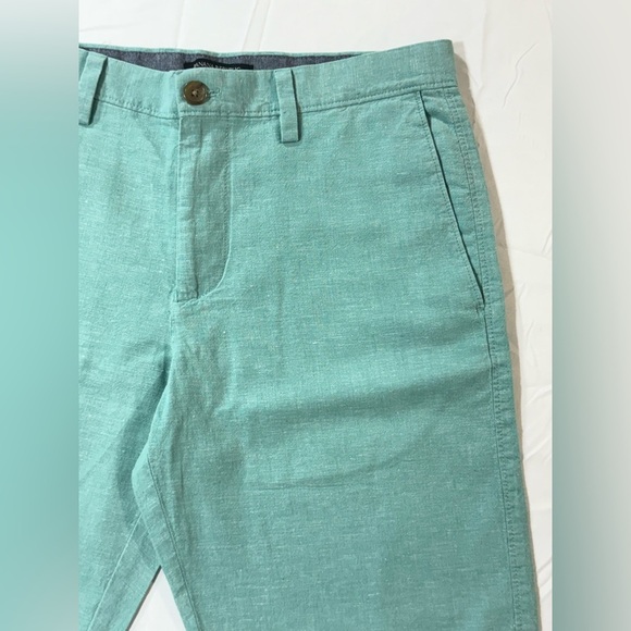 BANANA REPUBLIC Men's Aqua Linen blend Flat Front Shorts size 30 - Picture 2 of 11